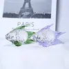 Crystal Goldfish Miniature Figur Handgjorda glas Animal Crystal Craft Glass Home Decor Gift Fish Trinket Ornament Y01072298