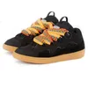 Modedesigner Leder Lavines Curb Freizeitschuhe Außergewöhnliche Emed Hightop Kalbsleder Gummi Nappa Plateausohle Schuh Lavines Trainer Turnschuhe Plateau-Flats