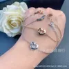 Desginer Chopard Jewelry Xiao Family Chopin Bransoletka Kobieta V-Gold Sliding Diamond Heart Transparent Round Happy Diamond