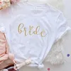 T-shirt femme Bachelorette Team Bride T-shirt Fête de mariage Ulzzang T-shirt Cato Womens Short Women Tops 240311