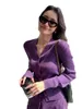 Kvinnors stickor 2024 Fashion V-Neck 100 Pure Cashmere Stick Cardigan Women Spring and Autumn Lean All Short Top Coat