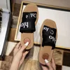 Designer Sandal Women Platform Heels Sandaler Canvas Slipper Casual Letter Slippers Flip-Flops Luxury Thick Bottom Net Röda Kors Kvinna inomhus och utomhusklackskor