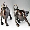 Big Wall Street Bronze Fierce Bull OX Statue 13 cm 5 12 inches346i