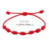 Bracelets de charme Corde rouge Noeud tressé à la main réglable pour amis femmes hommes amoureux de la famille bijoux d'anniversaire livraison directe Dhuat