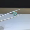 Luźne diamenty 1 ct vvs1 niebieski moissanite okrągła doskonała karka Diamond Test D kolorowy kamień szafir