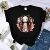 T-shirt da donna Demon T Shirt Donna Kimetsu No Yaiba Nezuko T-shirt fe Tanjirou Kamado Graphic Tee Shirt T-shirt anime giapponese Manga 240311