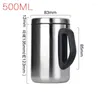 Bottiglie d'acqua Thermos da 350/500 ml Tazza a doppio strato in acciaio inossidabile 304 con manico Tazza da caffè al latte portatile semplice da lavoro