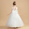 Tulle Flower Girl Dress For Children Wedding Ceremony Banquet First Communion Birthday Party Prom Night Event Ball EveningGown 240309