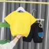 Kleidungssets Kleidungssets Jungen Sommerkleidung Babystil Mode Kinderanzüge 1 Jahre 2 Jahre Baumwollmaterial Säuglingskostüm ldd240311