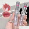 Brillant à lèvres 2pcs filles transparente gelée liquide glaçure Dudu fille brillant rouge à lèvres imperméable durable hydratant goutte livraison santé beau ot0zn