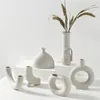 Nordic Ins Ceramic Vase Home Ornaments White Vegetarian Creative Ceramic Flower Pot Vases Home Decorations Craft Gifts T200624296B