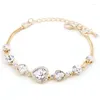 Bracelets à maillons en cristal autrichien pour femmes, bijoux à la mode coréenne, cadeau du 8 mars pour la journée de la femme, BN-00203