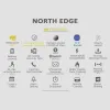 Regardez North Edge Men's Smartwatch 33 mois de veille Time Scratch Scratch Verre Imperméable 100m montre pour iOS Android