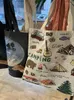 Shopping Bags Canvas Bag Jacquard Tote Korean Cultural And Creative 35 45cm