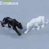 Ermakova Panther Statua Animal Figurina Abstrakcyjna geometryczna żywica Lampart Rzeźba domowy Dekoracja Dekoracja Dekoracja 21072157F