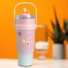 Water Bottles Fashionable Tumbler Cup Capacity Insulated Stainless Steel With Leak-resistant Straw Reusable For Home
