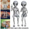 Yttre rymd främmande staty martians figur set för hemma inomhus utomhus figurer trädgård ornament dekor miniatyres232u