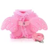 Cute Pet Harness Leashes Angel Wing Princess Puppy Pearl Adjustable Leads For Small Medium Large Dogs324k