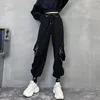 Pantaloni da donna Grunge Abiti Larghi Y2k Ragazza Hip-Hop Harajuku Catena Cargo Yk2 Pantaloni Jogger da donna Nero Harem Streetwear Uomo