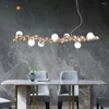 Chandeliers Nordic Restaurant Led Chandelier Light Luxury Art Living Room Creative Personality Long Dining Table Bar Lamp Deco Fixture