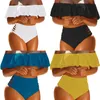 Maillots de bain pour femmes grande taille maillot de bain fendu bikini épaule plage imprimé léopard pour femmes soutien-gorge taille hauts