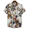 Herren Freizeithemden Hawaiianisch für Männer Hemd Baumwolle T-Shirt T-Shirts Mann Mode Kleidung Blusen Sozial Luxus Übergröße