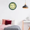 Horloges murales 10 pouces chantant horloge d'oiseau sauvage cadre vert à piles pour chambre à coucher