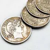 25 pezzi USA copia moneta 1892-1916 Barbiere Dime Anni diversi Monete d'argento placcatura in rame Set288n