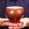 Ensembles de service à thé | Tasse principale de luxe légère faite à la main, grande laque naturelle, lampe à thé personnelle simple