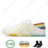 2024 créateur de mode onitsukass tigre mexique 66 chaussures de sport femmes hommes noir or argent argent crème coriandre vert jaune manteau vert crème baskets à enfiler