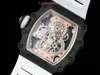 2024 New Mens Watch RM21-01 Tourbillon movement Carbon fiber case 214 material base rubber strap sapphire crystal glass waterproof highgradewatch