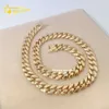 Luxury Plain Design Hip Hop Custom Made 12mm 231g fester Goldschmuck 14K Kubanische Verknüpfungskette