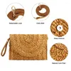 أكياس الكتف Yyw Straw Envraw Clutch Handbag Women Women Summer Crossbod