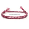 Bracelets de charme Colorf tissé à la main tressé coton corde amitié pour femmes hommes amoureux décor bijoux livraison directe DH60N