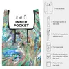 Sacos de compras Grande Saco Dupla Alça Bolsa Totebag Impressão Colorida Dobrável Tote Reciclar Bolsa Floral Padrão Personalizado