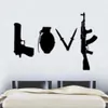 Banksy Love Weapons Wall Sticker Art Graffitti Street Vinyl wall decal Home decor305U