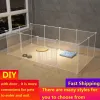 المرايا قفص قفص كبير التصميم الداخلي DIY PET Home Small Animal House Playpen Play Dog Pen Rabbit Pen Pet Playpen Small Pet