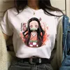 T-shirt da donna Demon T Shirt Donna Kimetsu No Yaiba Nezuko T-shirt fe Tanjirou Kamado Graphic Tee Shirt T-shirt anime giapponese Manga 240311