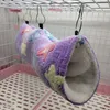 Varma mjuka hamsterstjärnor Hammock Ferret Små djur Sugar Glider Tube Swing Bed Hanging Tunnel Plush Bons Pets Supplies247w