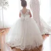 White Bridesmaid Dresses Girls Flower Girl Ball Gown Kids Wedding Party Pageant First Communion Big Bow Sleeveless 240309