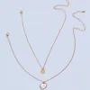 Корейское модное двухслойное ожерелье с подвеской в форме диска, золото 14 карат, ожерелье, женский аксессуар для банкета, подарок 2024, ошейники Para Mujer