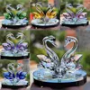 Crystal Glass Animal Swan Figurines Paper wweight feng shui rzemieślnicze kolekcja sztuki figurki do domu w domu