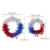 Decorative Flowers American Independence Day Wreath Pattern Decorations For Plenty Of Family Happy Gathering