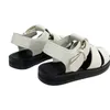 Klassiska Baotou Roman Sandals Women Summer Piggyback Shoes Muffin Tjock Bottom äkta läder handvävda kohudiska ihåliga skor