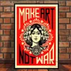 Make Art Not War Pop Art Posters And Prints Canvas Painting Street Wall Pictures For Living Room Abstract Decoration Home Decor 22296N