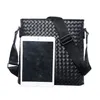 Men's Business Shoulder Bag Men 's Classic Cowhide Genuine Leather Woven Bag Vertical Section Shoulder Messenger Busines227S