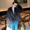 Winter Short 2023 New High-End Foreign Style Fox Fur Coat Women's Encrypted Car Strip 3172