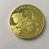 Badge animal américain aigle chauve Non magnétique, 10 pièces, plaqué or véritable 24K, pièce souvenir de 40mm 256L