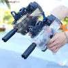 Gun Toys HZI-SMG UZI Elektrische Wasserpistole Kinder Kunststoff Coole Spielzeuge Sommer Wasser Blaster 2022 Unterhaltungsspielzeug AC86 L240311