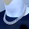 Iced Out Bling Diamond Hip Hop Miami Style en gros de la chaîne de liaison cubaine Bijoux Moissanite